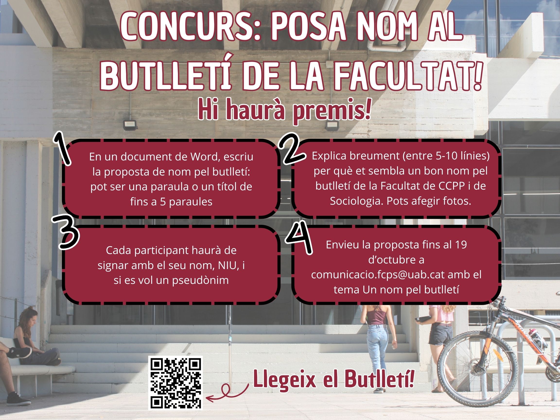Cartell amb la informació del concurs 